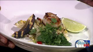 Zack Bruells Charred Corn Salad with Seared Sea Scallop [upl. by Zehc739]