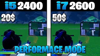 i5 2400 vs i7 2600 Fortnite Performance Mode  1080p [upl. by Danete]