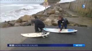 Grandes marées et vent à Wimereux [upl. by Kendre]