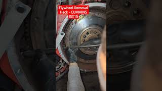 Cummins ISX Flywheel Removal Hack [upl. by Retluoc]