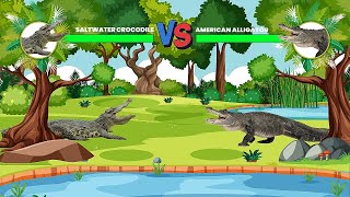 Saltwater Crocodile Vs American Alligator [upl. by Gildus]