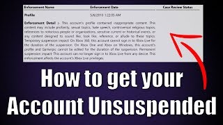 How to get your Account Unsuspended Xbox Tutorial [upl. by Ahsiuq]