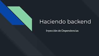 Que es la inyección de dependencias aplicala ya en Nodejs y Javascript [upl. by Phina]