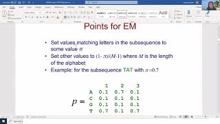 Expectation Maximization EM for MEME Motif Discovery in Bioinformatics Part 2 of 3 [upl. by Anoyek]