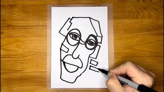 Creative Abstract Face Portraits  Easy Drawing Tutorial 176 [upl. by Alimrahs384]