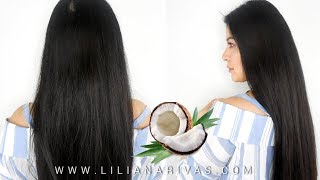 Como alisar el cabello naturalmente con leche de coco 🌴  Remedio casero  LILIANA RIVAS [upl. by Anitnoc]