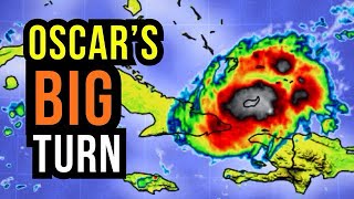 Hurricane Oscar makes a Sharp Turn [upl. by Akiras]