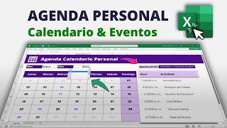 Crea esta Increíble AGENDA PERSONAL con CALENDARIO y EVENTOS en Excel [upl. by Uriia]