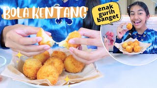 NAYFA BIKIN POTATO CHEESE BALLS  Fun Cooking Nayfa [upl. by Oeram]