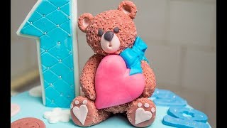 How to make a fondant teddy bear tutorial [upl. by Winther]