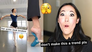 pointe shoe fitter REACTS to BALLET TIKTOK PART 23 [upl. by Akenet]