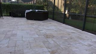 Tuscan Travertine Paver Installation  Tuscan Paving Stone [upl. by Nnylatsyrc159]