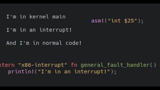 Handling interrupts in my rust kernel [upl. by Lorrin]