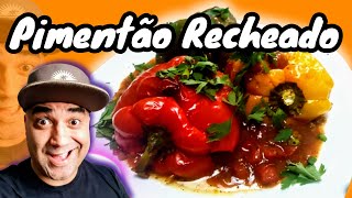 PIMENTÃO RECHEADO COM CARNE MOÍDA DELICIOSO  simples comum e maravilhoso [upl. by Idnerb9]