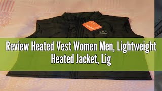 Review Heated Vest Women Men Lightweight Heated Jacket Lightsout Design Windproof Electric Heati [upl. by Alyek485]