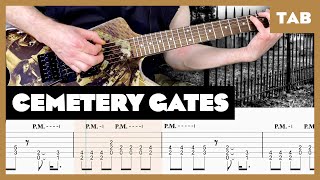 Pantera  Cemetery Gates  Guitar Tab  Lesson  Cover  Tutorial [upl. by Ssilb]