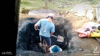 coconut shell charcoal harvest [upl. by Adore18]