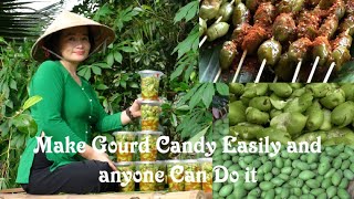 Grourd Candy and a simple way to make it from CaNaElaeocarpus fruit [upl. by Aiderfla]