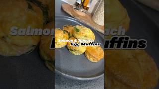 Salmon amp Spinach Egg Muffins fiftonfitness highprotein highproteinbreakfast [upl. by Cupo44]