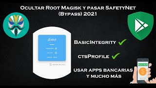 FIX Pasar SafetyNet Magisk para usar Apps Bancarias y mucho más Bypass 2021 [upl. by Lesig680]