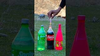 “Mentos in Cola Who will explode the hardest” 😱 cokevsmentos experiment cocacolavsmentos [upl. by Dorisa150]