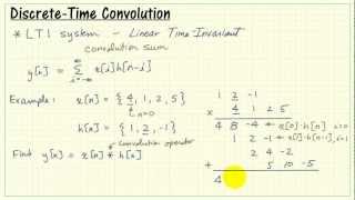 Discretetime convolution sum and example [upl. by Hnahc]