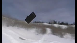 Possibly the most insane sledding jump in Wyoming back in the good old days [upl. by Rillings285]