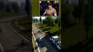 😂RP Routier🚨Curieux motard 🤣misterbeubeu ets2 ats truck simulation simulator [upl. by Eceinal]