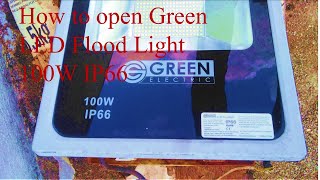 How to open Green LED Flood Light 100W IP66 [upl. by Mancino815]