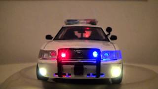 Scale Model 124 Ford Crown Victoria Police Car With LED Lights [upl. by Anayet291]