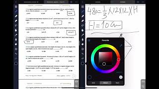 2nd Secondary  Applied Math  Solid Geometry  Ex 2  The pyramid  Part 2 [upl. by Ever]