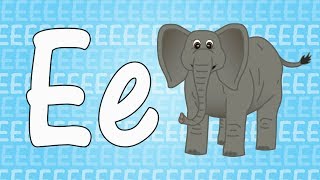 Letter E Song for Kids  Words that Start with E  Animals that Start with E [upl. by Gneh568]