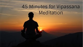 45 Minutes Vipassana Meditation [upl. by Ojillek512]