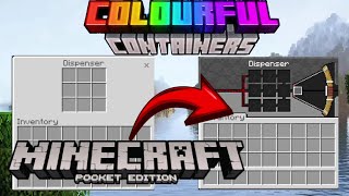 Colourful Containers Mod MCPE  Realistic Containers [upl. by Ojimmas]