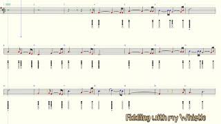 Christmas Song  Christmas Carol  Tin Whistle  Play Along Tab Tutorial [upl. by Trahurn]