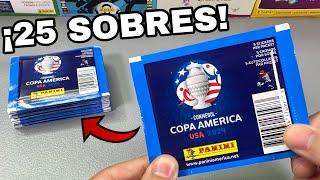 ABRIMOS 25 SOBRES DEL NUEVO ÁLBUM DE LA COPA AMERICA 2024 [upl. by Acirtap]