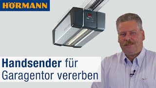 Handsender für Garagentor in 2 Minuten vererben Serie 4  Hörmann [upl. by Hoppe]