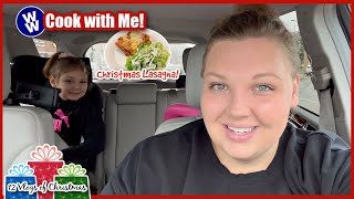 WW COOK WITH ME Christmas Lasagna Weight Watchers VLOG  12 VLOGS OF CHRISTMAS  VLOGMAS DAY 1 [upl. by Schuler]