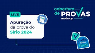 Live de Apuração  Prova de Residência Médica do Sírio 2024  Cobertura de Provas Medway [upl. by Demetri]