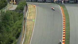 MotoGP 2010  Sachsenring  rossi stoner last lap T13 [upl. by Frolick]