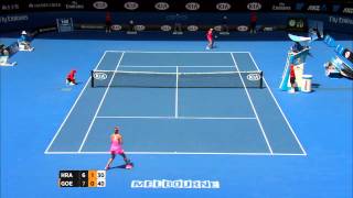 Lucie Hradecka v Julia Goerges highlights 3R  Australian Open 2015 [upl. by Ahseken]