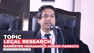 Doing effective Legal Research amp using Pakistan Law Site amp other online resources Ahmad Pansota ASC [upl. by Ennairoc]