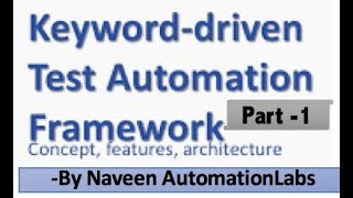 KeyWord Driven Framework In Selenium  Part 1  Architecture Design of Keyword Driven Framework [upl. by Eanyl]