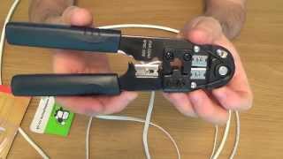 How To use a RJ45 Crimp Tool Crimping tool for CAT5  CAT6 Ethernet 8P8C Plugs [upl. by Morgun]