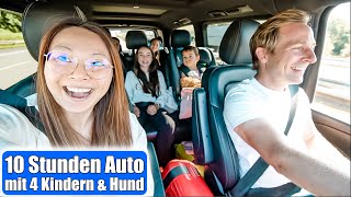 10 Stunden Auto fahren mit 4 Kindern amp Hund 😳 Familien Urlaub VLOG  Mamiseelen [upl. by Anihc608]