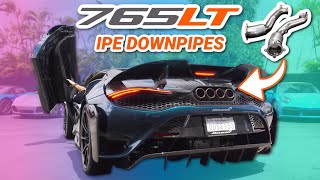 My 765LT Spider Gets IPE Downpipes amp Sounds INSANE [upl. by Eatnhoj]