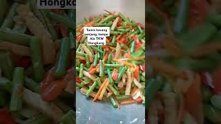 Tumis kacang panjang dan tempe tkwhongkong shorts [upl. by Acirehs]