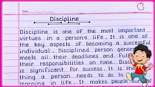 Discipline Essay in English  Essay on Discipline in English  Discipline essay writing [upl. by Salmon613]