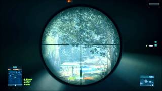 Battlefield 3  Extreme range sniping with a silenced M40A5 [upl. by Swerdna]