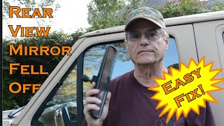 How to reinstall a rearview mirror Did your review mirror fall off [upl. by Dessma]